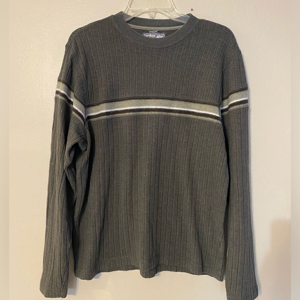 Urban Up Pipeline Pull Over Lightweight Ribbed Sweater